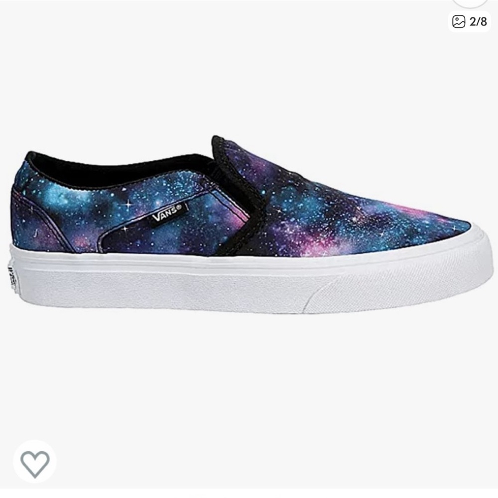 VANS “Asher” Galaxy Print Slip On Canvas Sneakers… - image 3